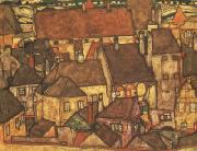 Egon Schiele Yellow City (mk12) oil painting on canvas